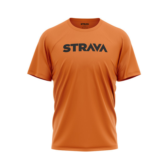Strava Jersey Running Jersey Lari Kaos Running & Gym Dryfit - Black