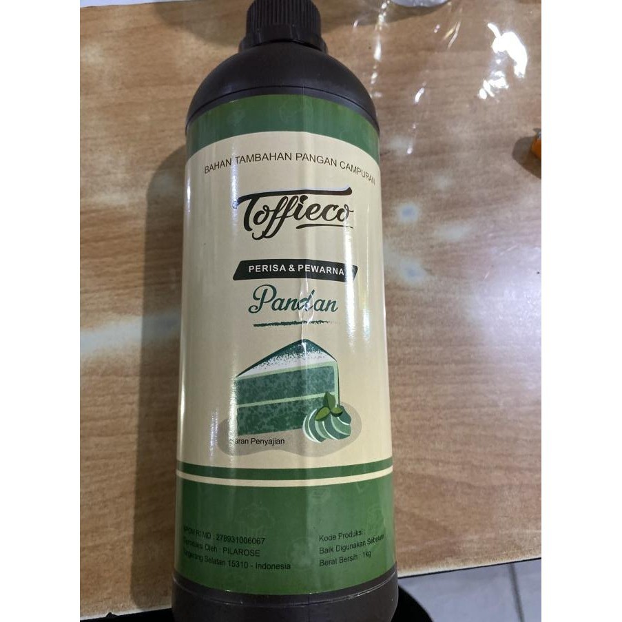 

Toffieco Pasta Pandan 1 Kg Botol / Perisa Paste Pasta