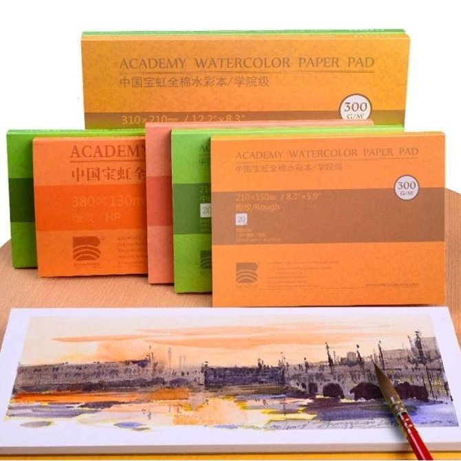 

Baohong Academy Watercolor Pad 260X180Mm - 300Gsm - 100% Cotton