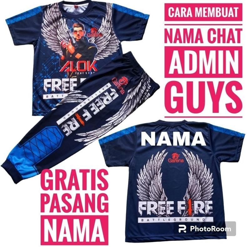 Setelan Baju Gaming Freefire /Setelan Baju Gaming Bnl/Setelan Celana Bnl/Setelan Baju Bnl