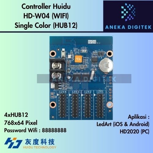 Controller Huidu HD-W04 Wifi Running Text P10
