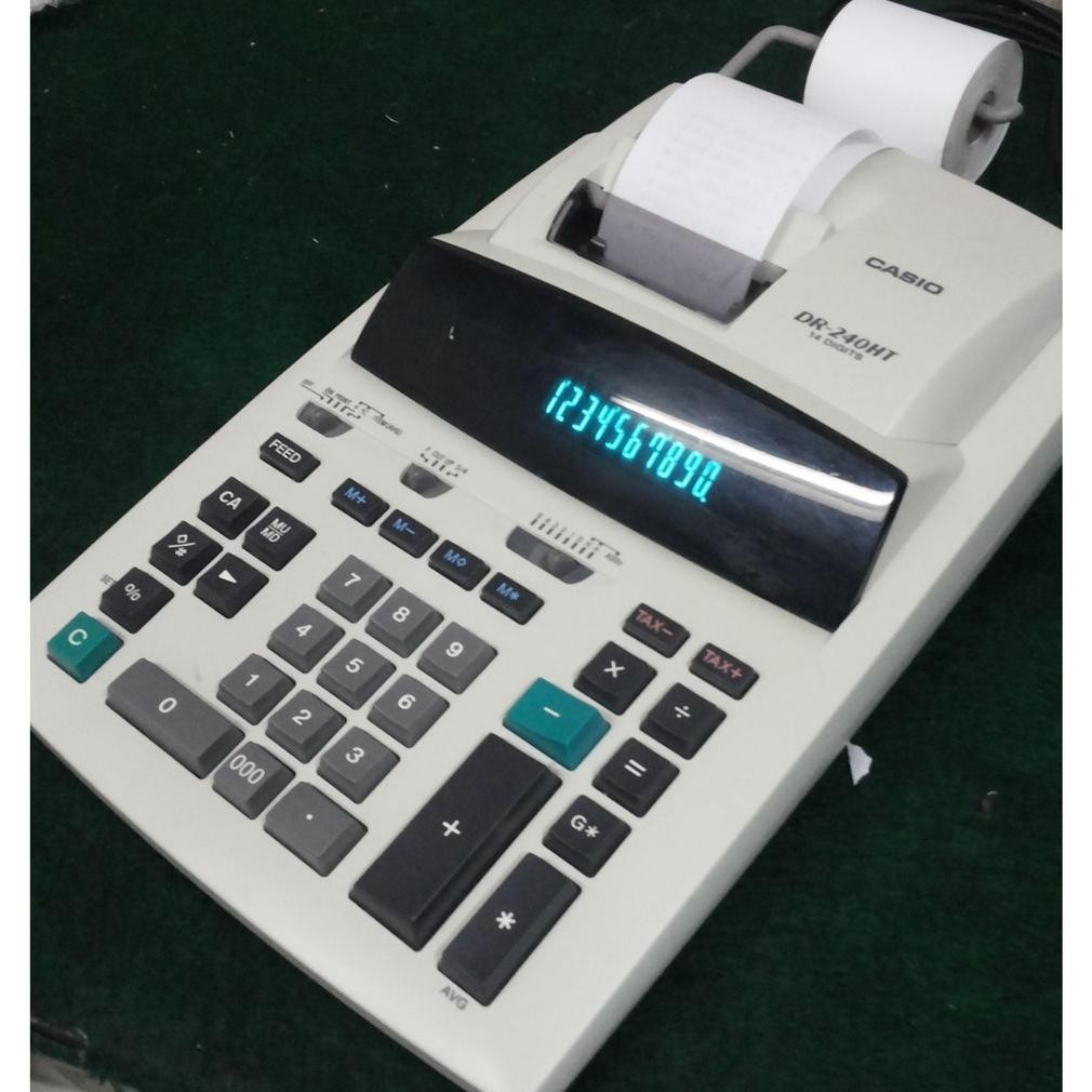 

readyy!!! casio dr-240ht heavy duty printing calculator / kalkulator print 14 digit new