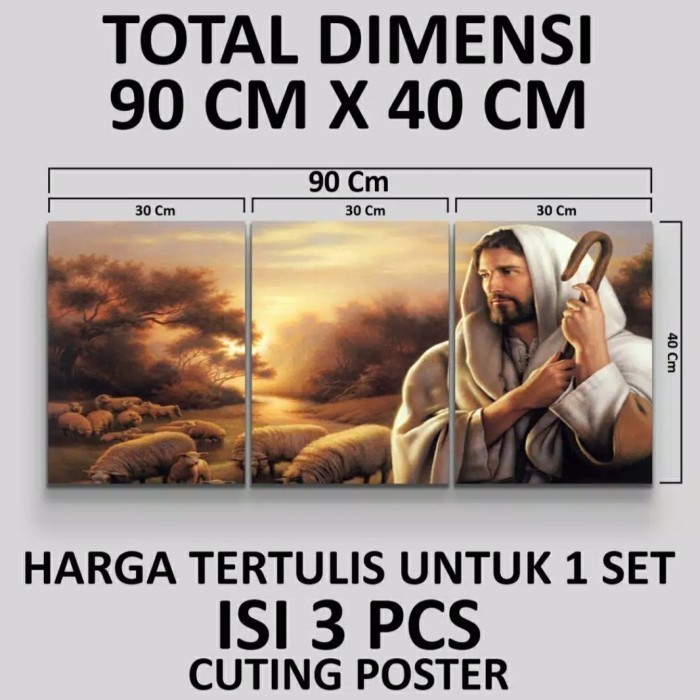 Poster Dinding/Hiasan Dinding Gambar Tuhan Yesus 02