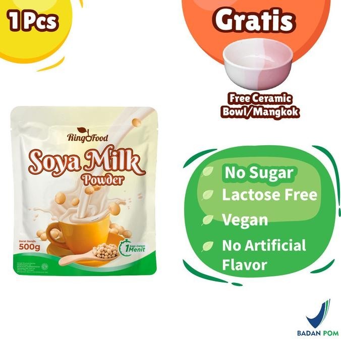 

Ringofood Soymilk Powder - Susu Kacang Kedelai Bubuk - 500g HM