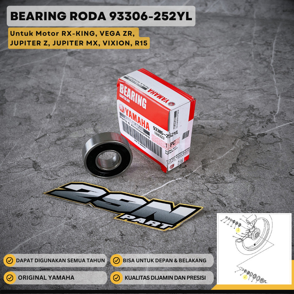 LAHAR LAHER RODA DEPAN SCORPIO BYSON RXKING ORIGINAL | 93306-252YL