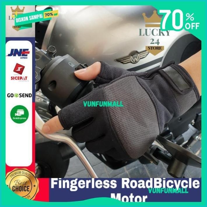 SARUNG TANGAN SEPEDA SETENGAH JARI ROADBIKE MTB ( NO ROCKBROS SHIMANO) HIGHT QUALITY 