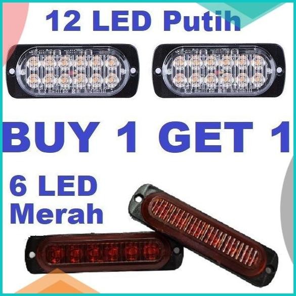 Lampu LED Truk Mobil Motor Tempel Samping 6 Mata 12 Titik Side Lamp 13