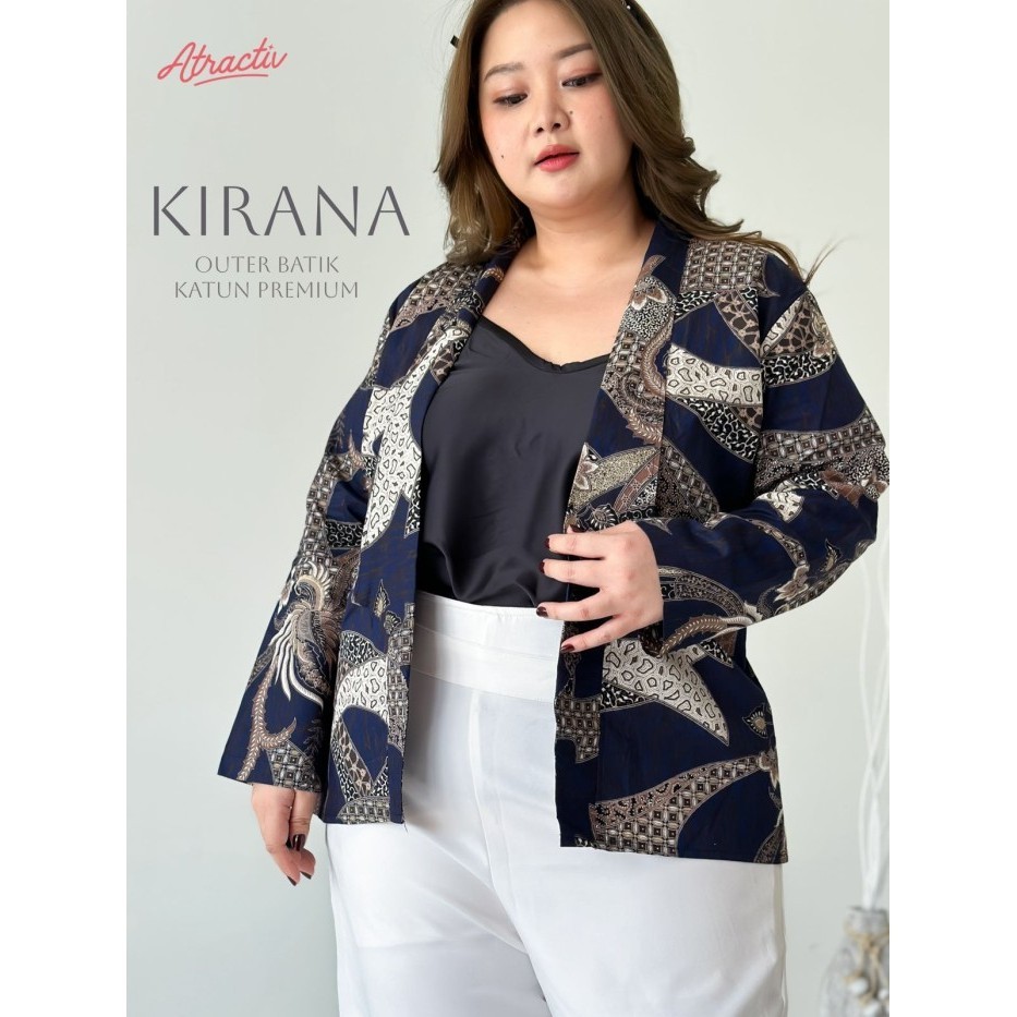 Atr Outer Batik Katun Jumbo Wanita Ld130 Ld142 Ld150 Kirana