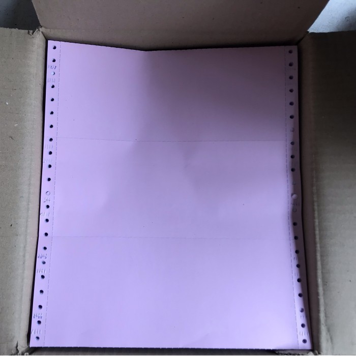 

R Print Continuous Form 9.5 X 11/3 2 Ply Bagi 3 Kertas Continious