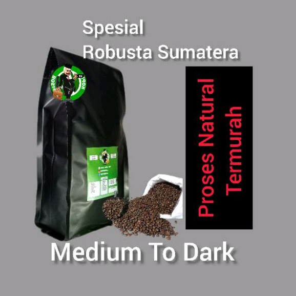 

Kopi Robusta Sumatera 1 kg Grade1 Biji/Bubuk