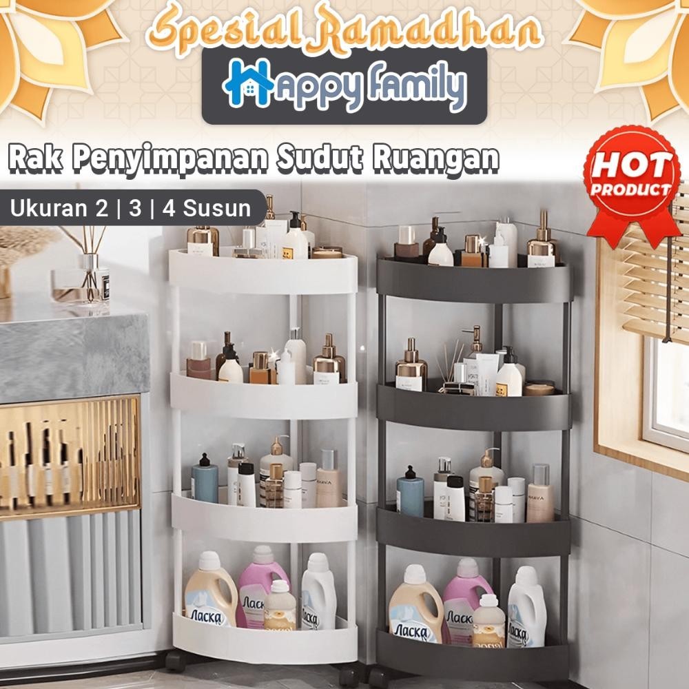 Happy Family Rak Susun Penyimpanan Sudut Ruangan 2susun, 3susun, dan 4susun / Rak Susun Dapur Plasti