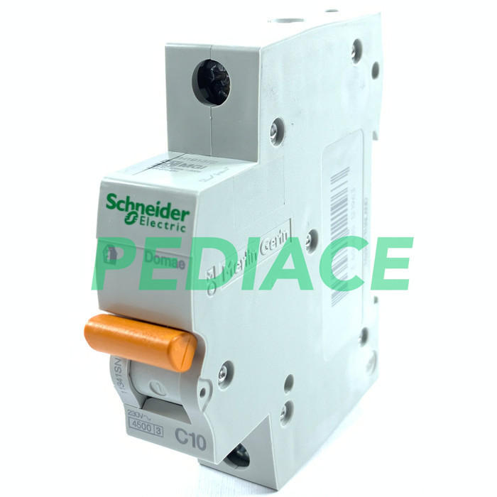 MCB 1 Phase Schneider Merlin Gerin 10A 2200 Watt Circuit Breaker SNI