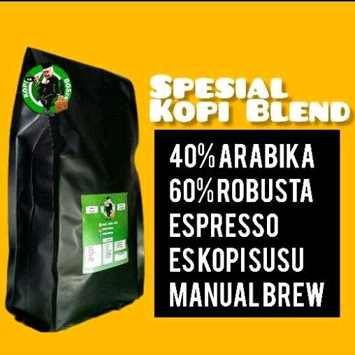 

Kopi/Coffee Blend HouseBlend 40% Arabika 60% Robusta 500Gram/1kg Biji/Bubuk Premium Terlaris Termurah.