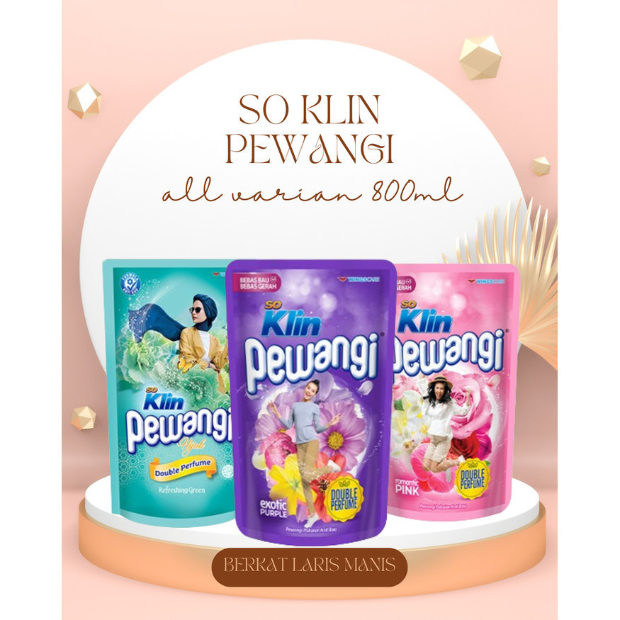 

SOKLIN PEWANGI DAN PELEMBUT PAKAIAN 800ML