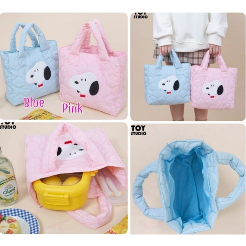 CL Tote bag Snoopy fluffy bordir ori