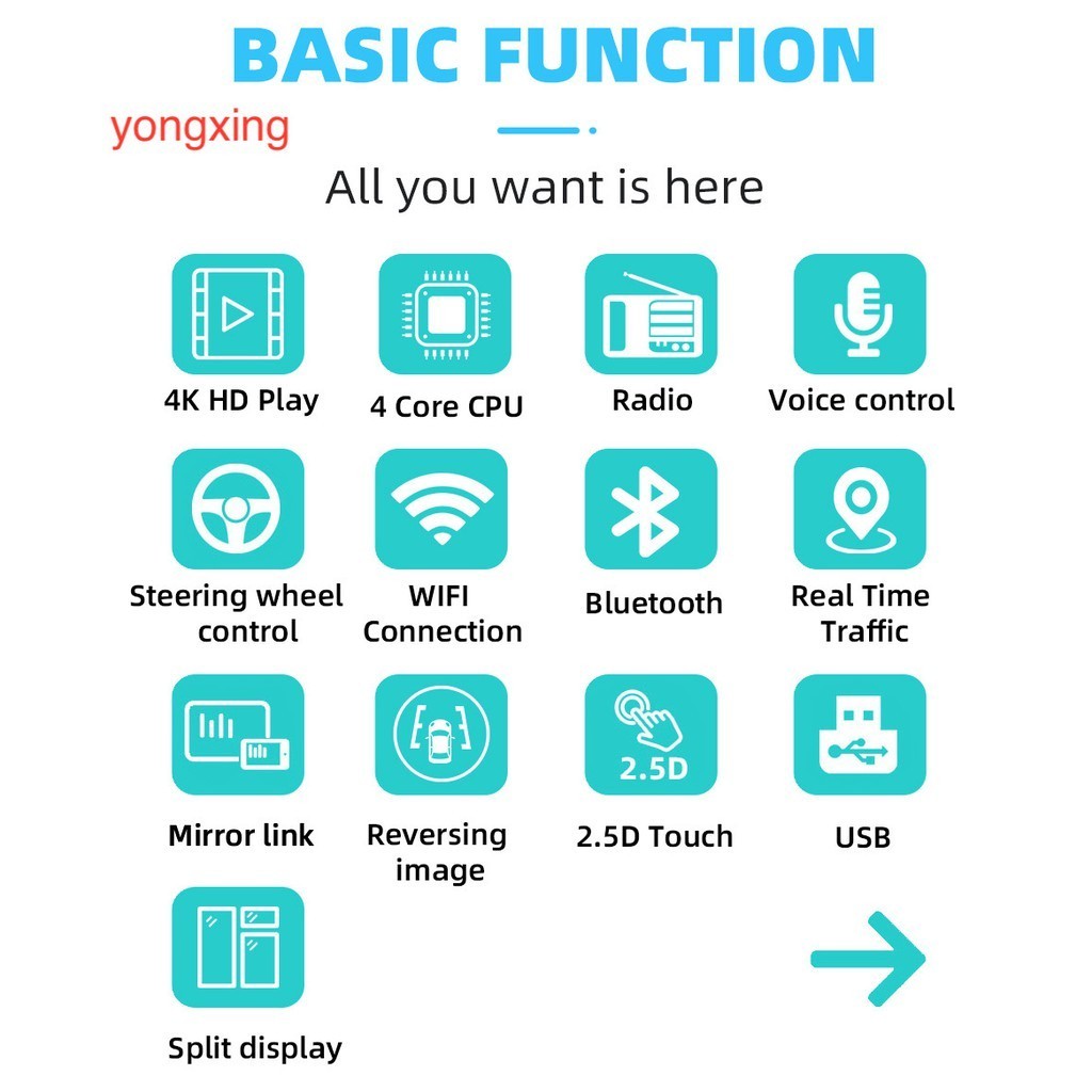 Head Unit Android Toyota Yaris 9 inch