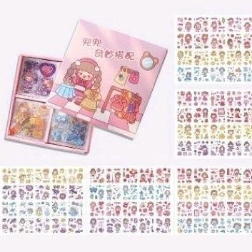 

OLH - GROSIR JUALAN 100 BUKU Stiker MOMO 100 Lbr Sticker Korea PET Mainan TERLARIS