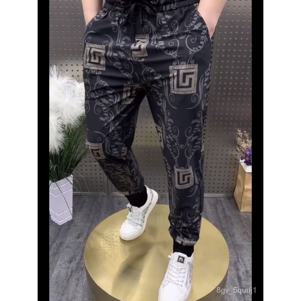 Men New Fashion Trendy Casual Silk Ice Skinny Pants