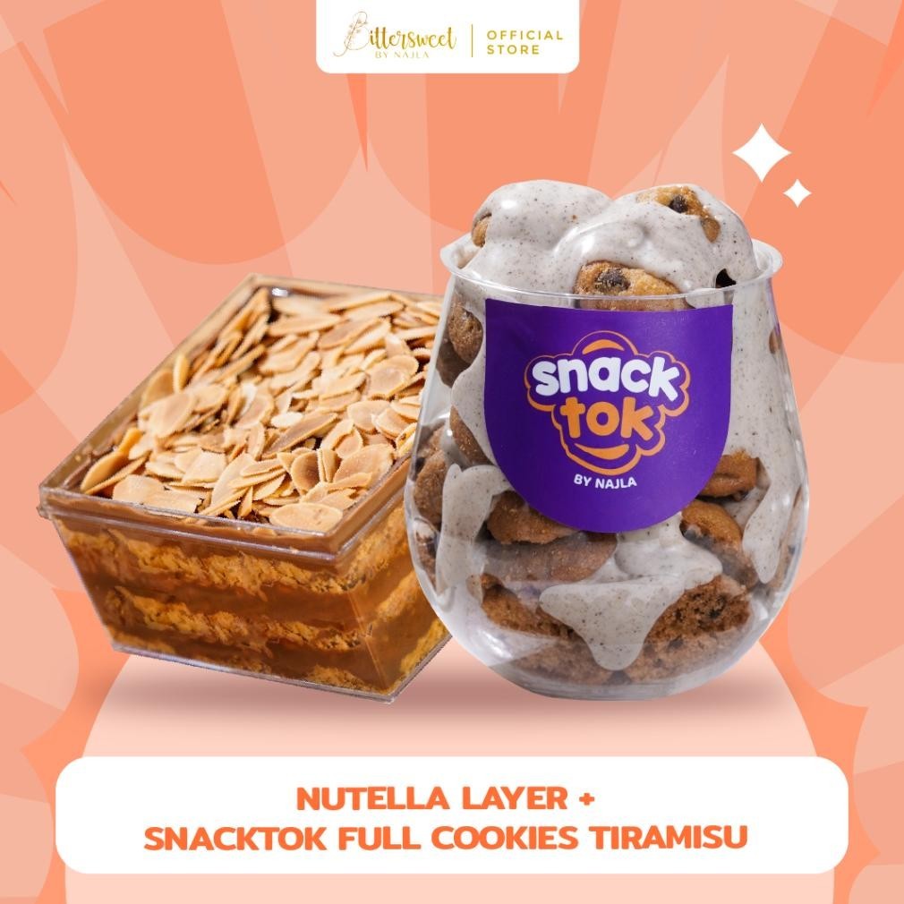 

Bittersweet by Najla - Nutella Layer & Snacktok Full Cookies Tiramisu