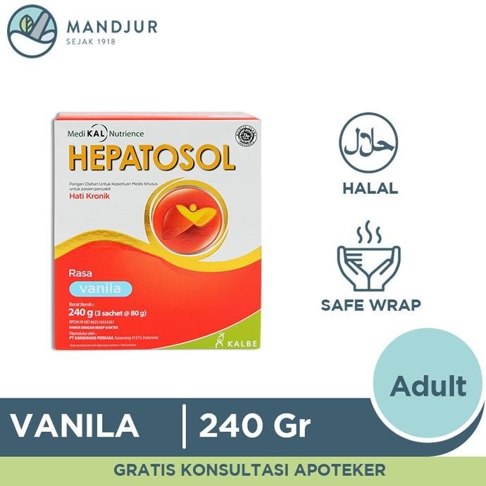 

Hepatosol Vanila 240 Gram - Susu Khusus Pasien Gangguan Hati Ringan