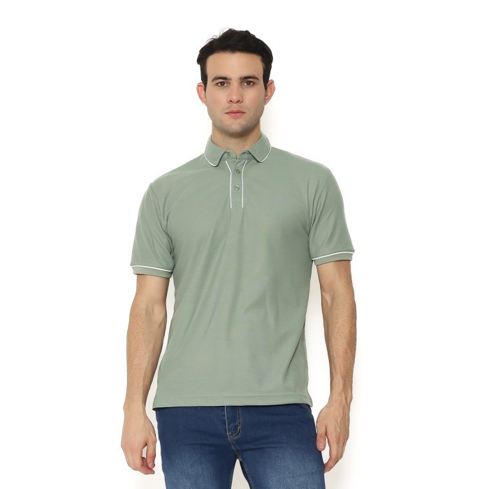 POSHBOY Polo Shirt Barcelona - Kaos Polo Pria Kerah List Lengan Pendek