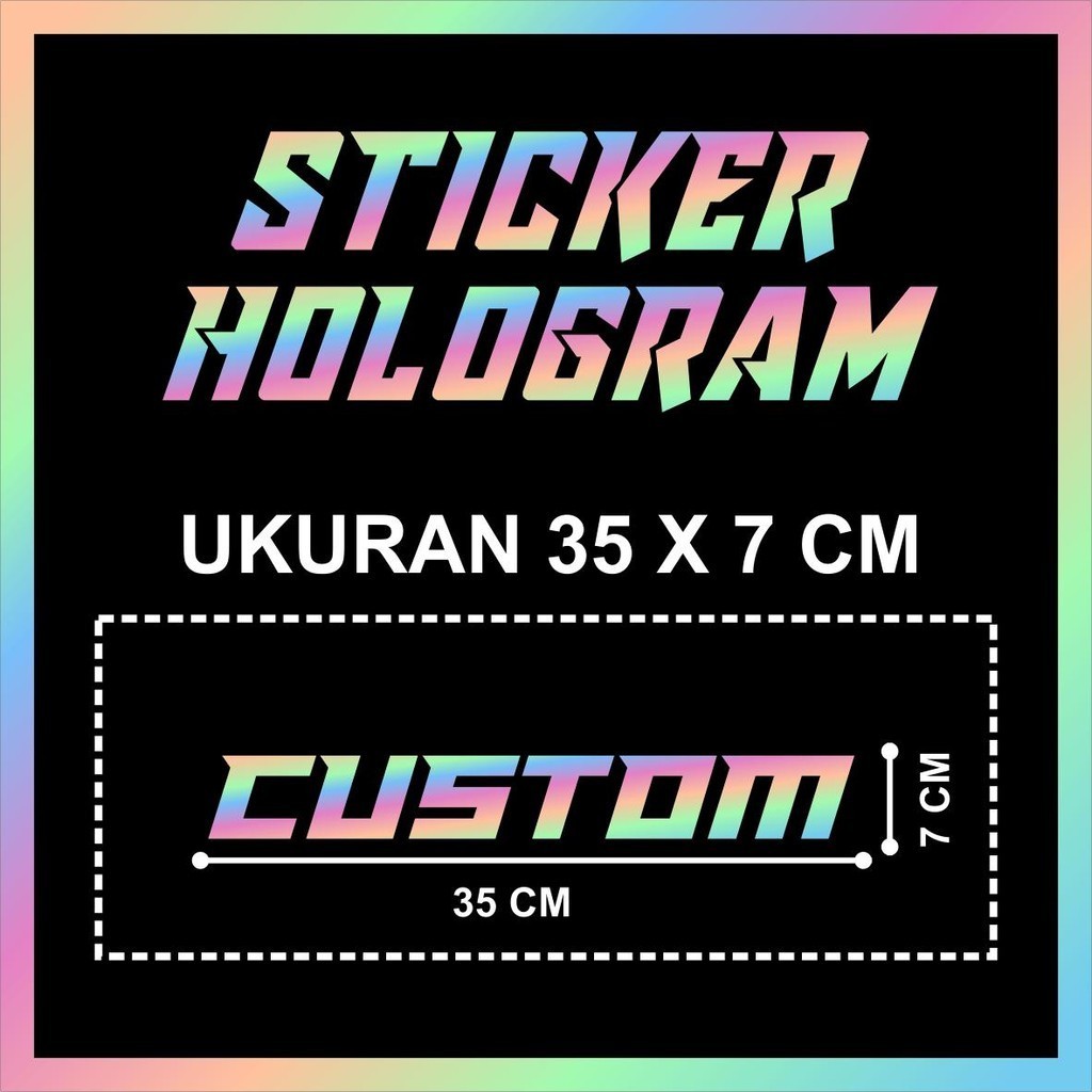 

STICKER HOLOGRAM UKURAN 35 X 7 CM