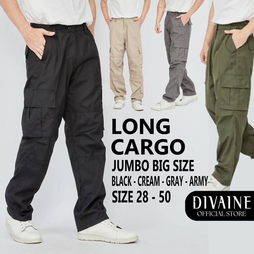 Celana Panjang Tactical Pria Celana Cargo Jumbo Big Size 28 Pants Ripstop Size M 4Xl