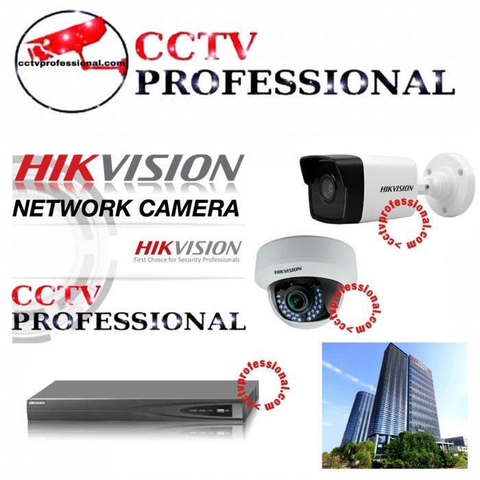 Paket Cctv Ip Camera 6 Camera 8 Ch Hikvision 2Mp Network Lengkap