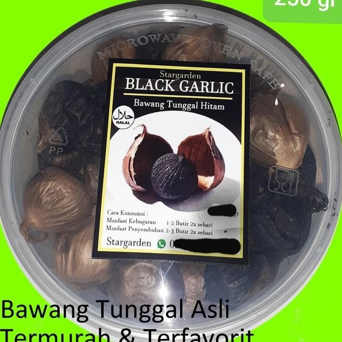 

Black Garlic 250gr Bawang Putih Tunggal Lanang Hitam BESAR