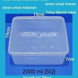 Thinwall food container 2000ml / Kotak Makan Bening / Mangkok plastik / Mangkok Bening