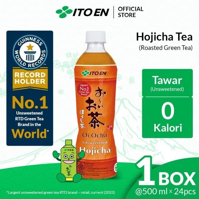 

ITO EN Hojicha Roasted Green Tea No Sugar 500ml Isi 24 Pcs