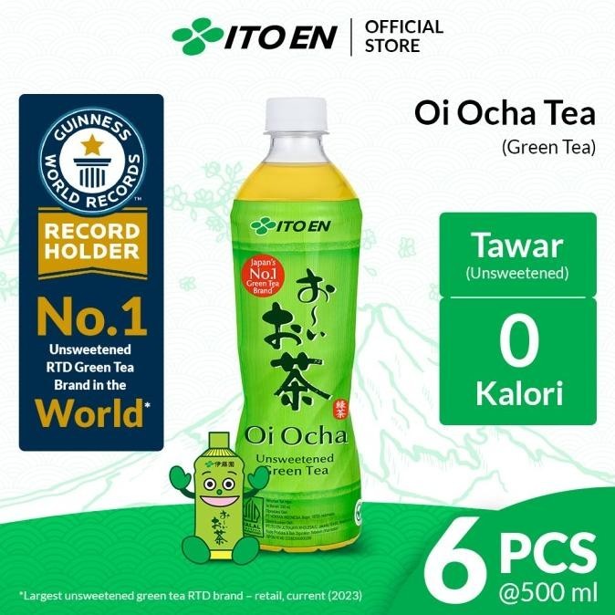 

ITO EN Oi Ocha Green Tea No Sugar 500ml isi 6 pcs