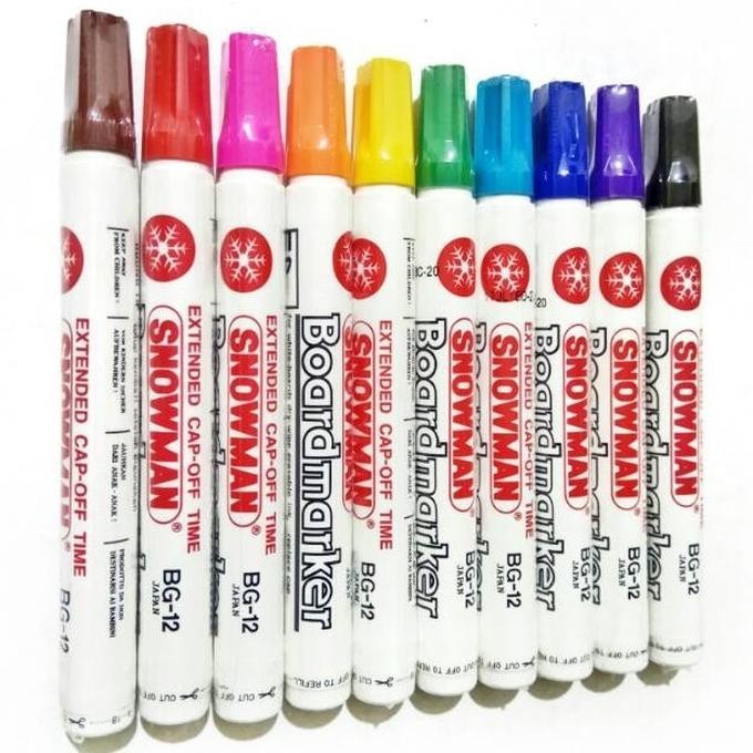 

Spidol White Board Marker Snowman (10 warna) BG 12/Set