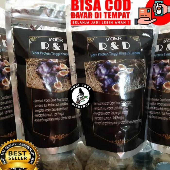 Terlaris Pakan Voer R&D Rnd Lolohan Anakan Burung Murai Kacer Protein Tinggi