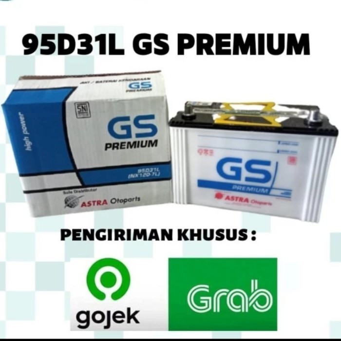 Aki Mobil Pajero Dakar 95D31L Gs Astra Premium Aki Basah 80Ah