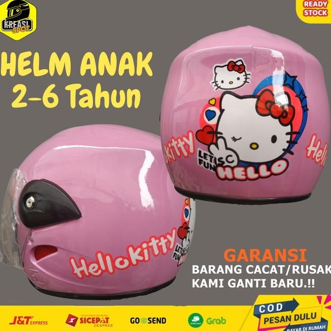 Helm Motor Anak Sni Perempuan Cewek Cewe Karakter Lucu Tk Sd Kualitas Premium