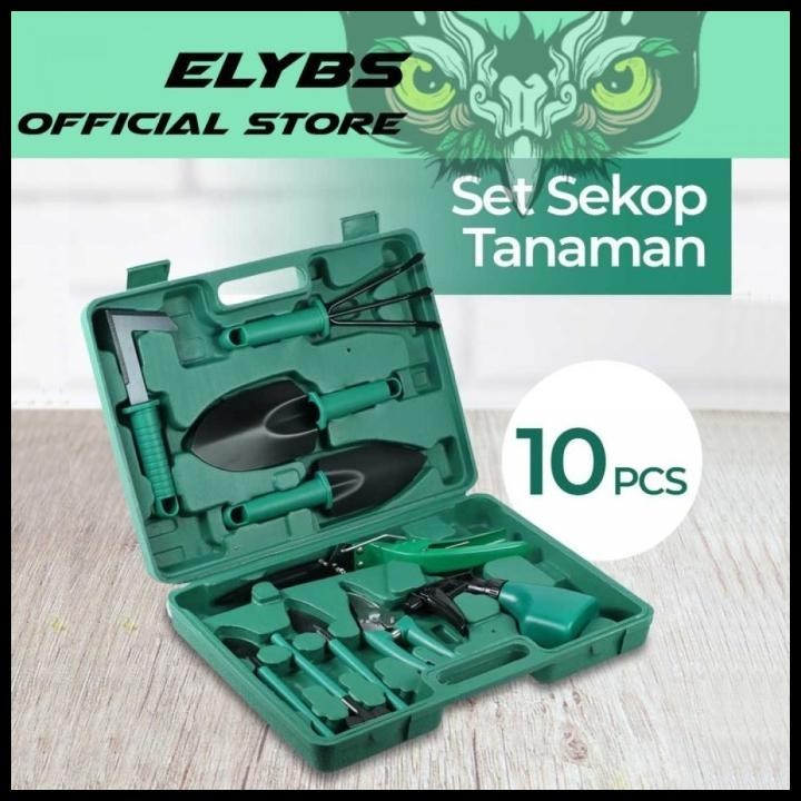 CODE SET PERALATAN BERKEBUN SEKOP TANAMAN GUNTING GARPU TANAH 10 PCS