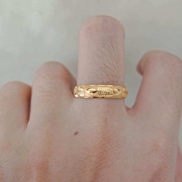 cincin emas asli model bangkok kadar 700 70% 18k 22 0,5gram 1gram 8 9