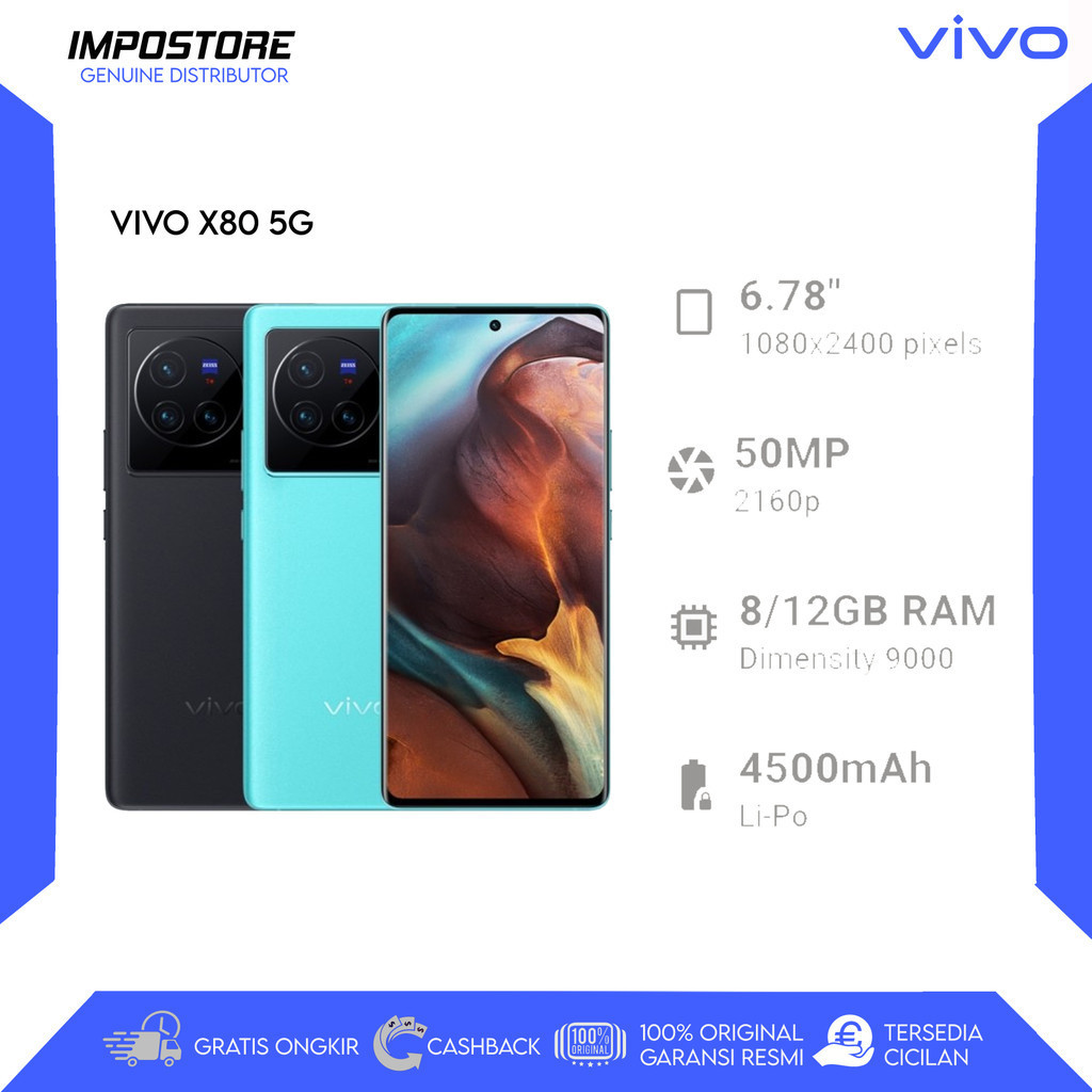 VIVO X80 5G - 12/256GB - DIMENSITY 9000 - REPACK