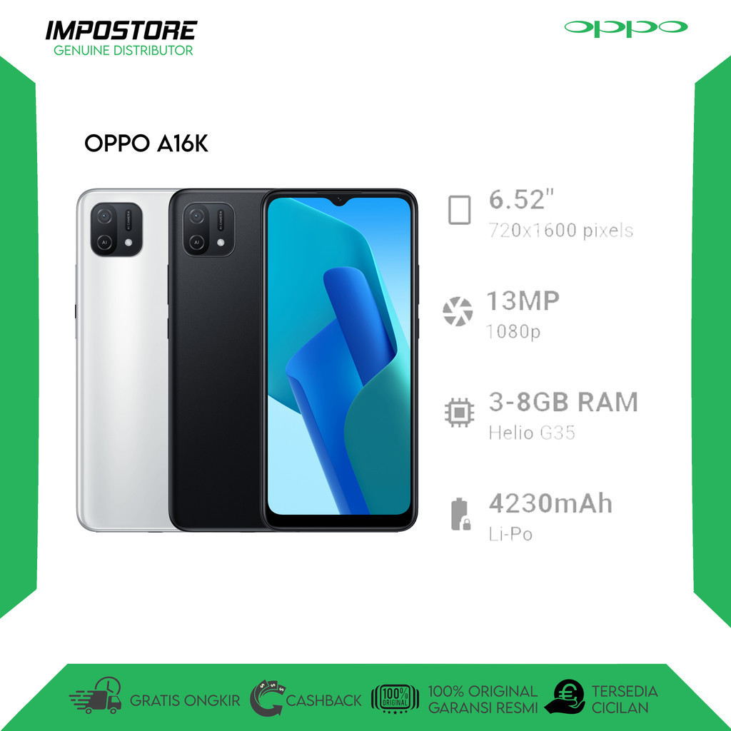 OPPO A16K - 4/64GB - HELIO G35 - REPACK