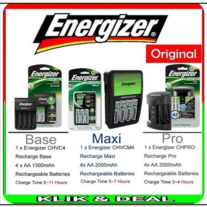 Energizer Charger Casan Baterai Isi Ulang Charger Battery Rechargeable