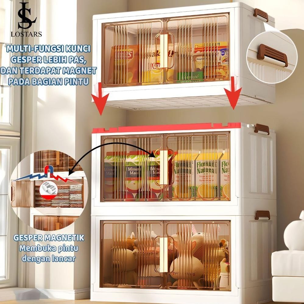 DFG LOSTARS Y5&Y6  /Rak Buku Serbaguna/Rak Kabinet Plastik Lipat/Rak Buku Plastik Lipat Tanpa Diraki