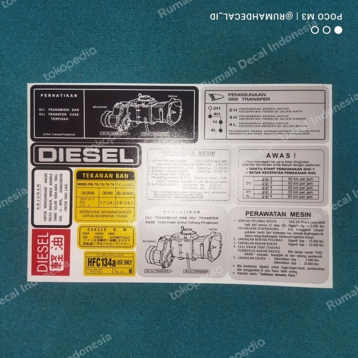 Stiker Warning Taft F70 Taft Gt Rocky Hiline