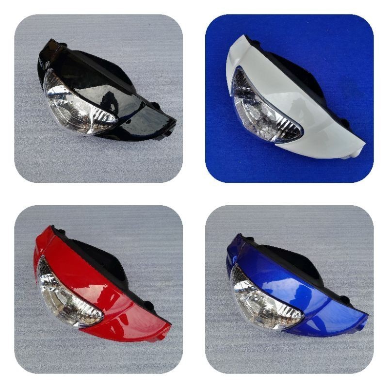 Batok Mio Sporty plus reflektor mio sporty biru putih hitam merah / batok depan mio sporty