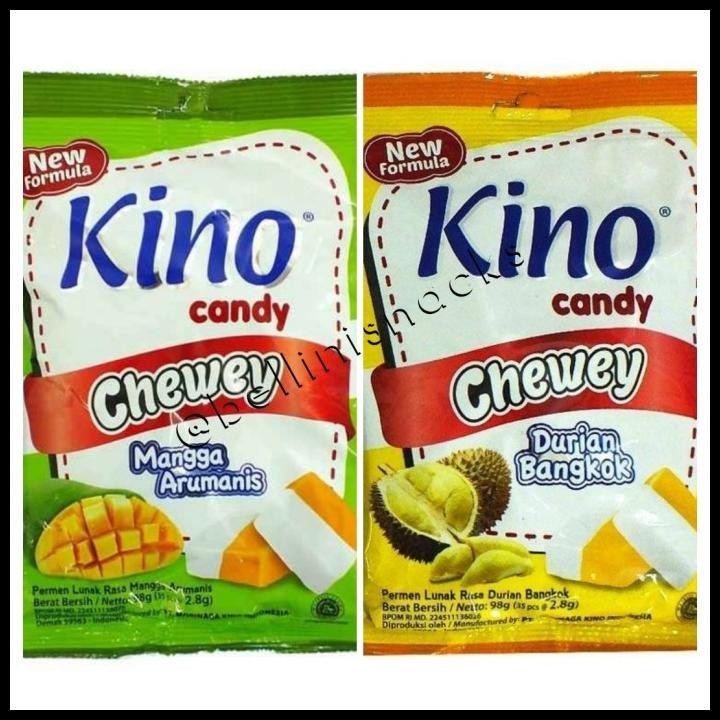

BEST DEAL PERMEN KINO CHEWY - CANDY LUNAK MANGGA ARUMANIS / DUREN BANGKOK 125GR !!!!!