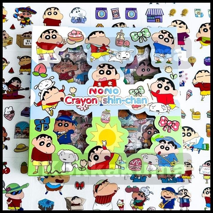 

BEST DEAL ( KKM ) NONO CRAYON SINCHAN STICKER BOX 2D DEKORASI JOURNAL !!!!