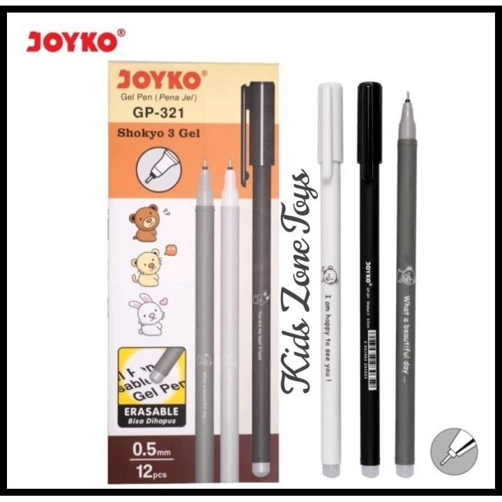 

GRATIS ONGKIR JOYKO ERASABLE GEL PEN / PULPEN BISA DI HAPUS GP321 SHOKYO 3 GEL 12PCS !