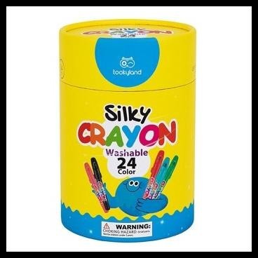 

TERMURAH TOOKYLAND SILKY WASHABLE CRAYON (TUBE) 24 COLORS NEW DESIGN IN A TUBE !!!
