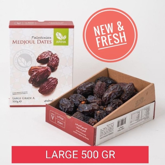 

KURMA MEDJOUL LARGE ARIHA @500 gr ASLI PALESTINA , MEDJOOL MEDJOL