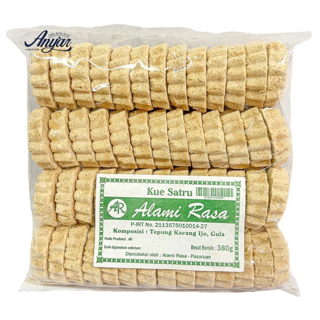 

Kue Kering Satru Kacang Ijo / Kue Satru Alami Rasa 380gr